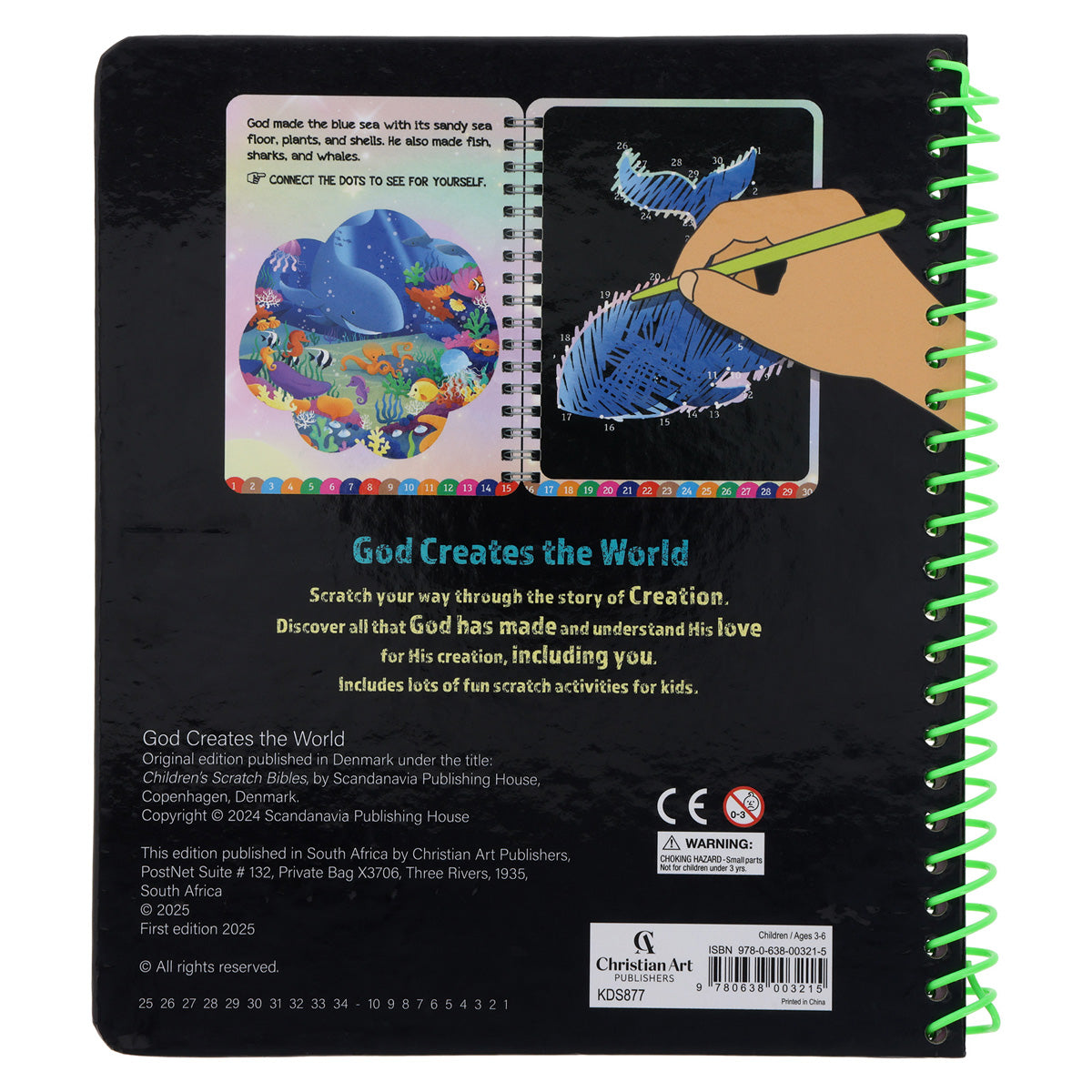 God Creates the World Children's Scratch Bible (Spiral-Bound)
