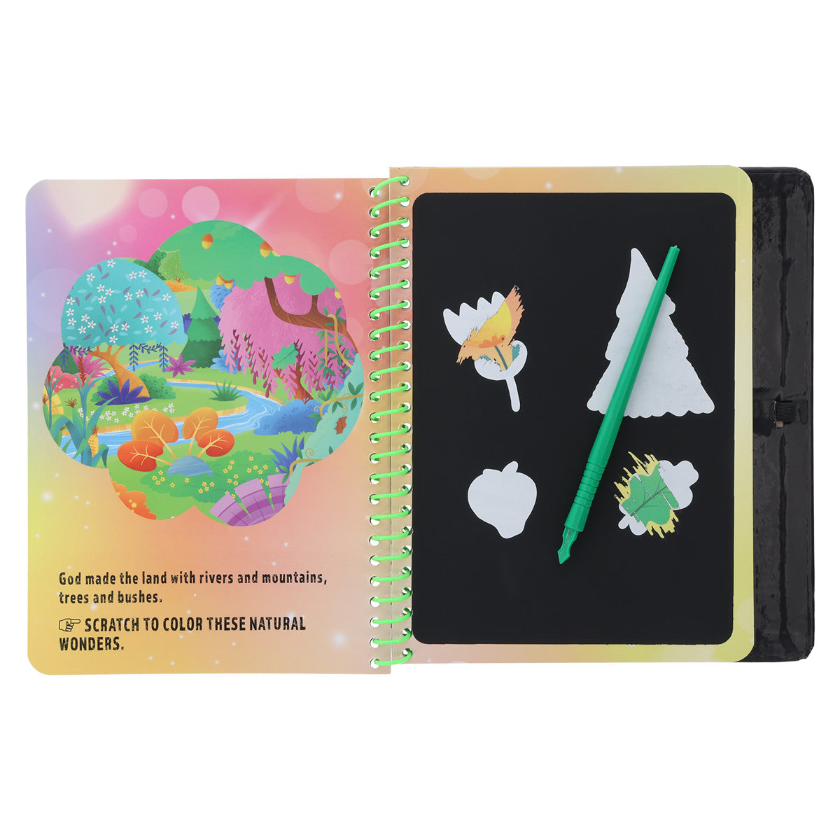 God Creates the World Children's Scratch Bible (Spiral-Bound)