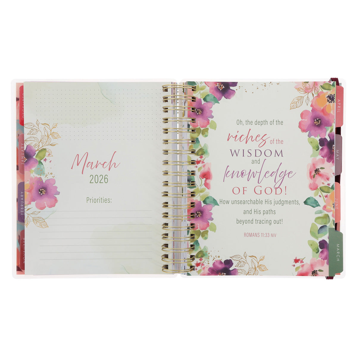 2026 Diary - 18-Month Planner for Women - Grace upon Grace - Wirebound