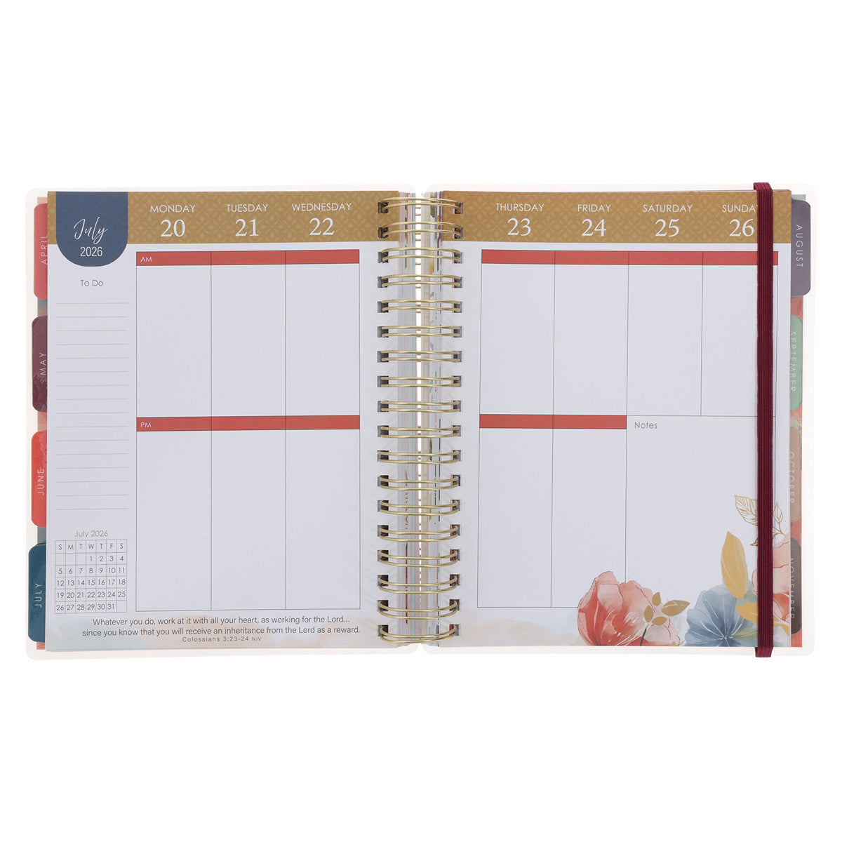 2026 Diary - 18-Month Planner for Women - Grace upon Grace - Wirebound
