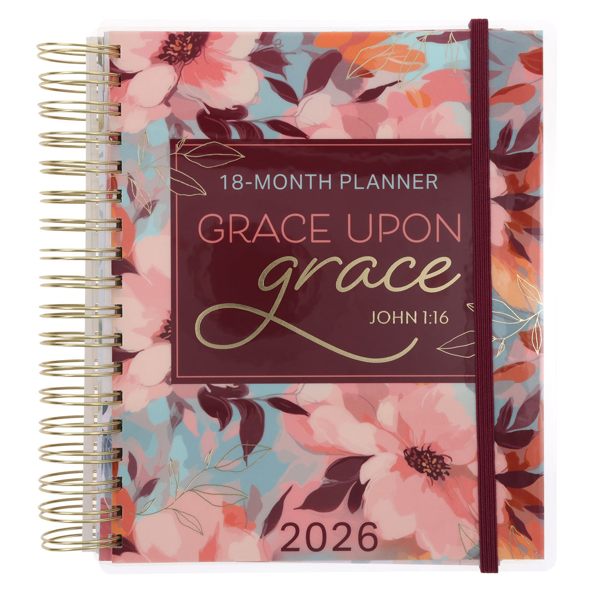 2026 Diary - 18-Month Planner for Women - Grace upon Grace - Wirebound