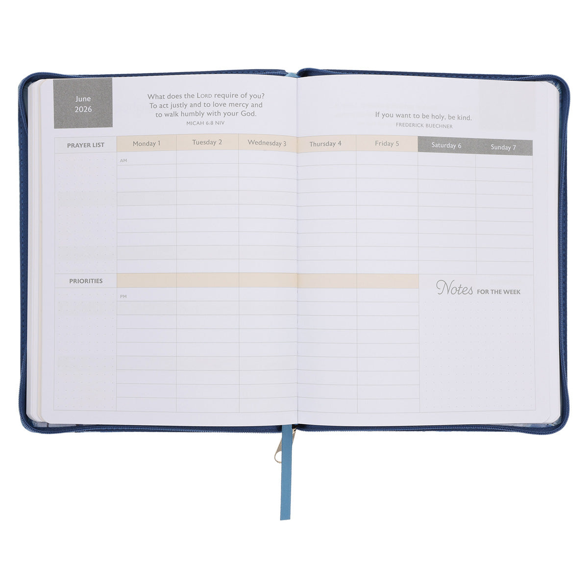 2026 Diary - 18-Month Planner for Women - I Know the Plans - Faux Leather with Zip