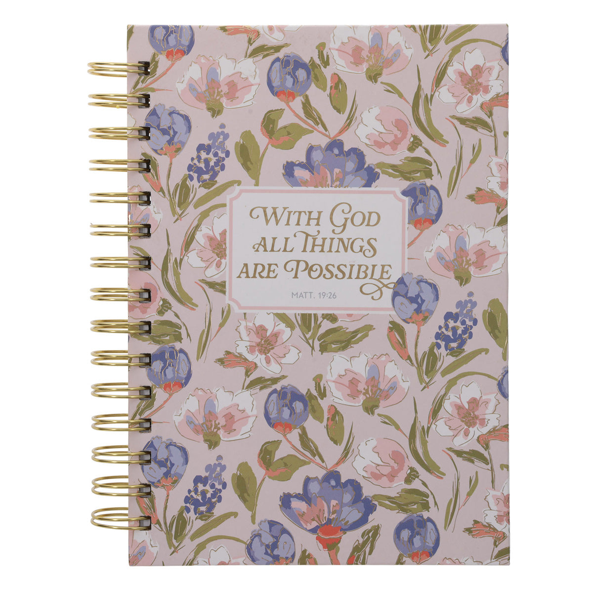 With God All Things Are Possible Hardcover Wirebound Journal