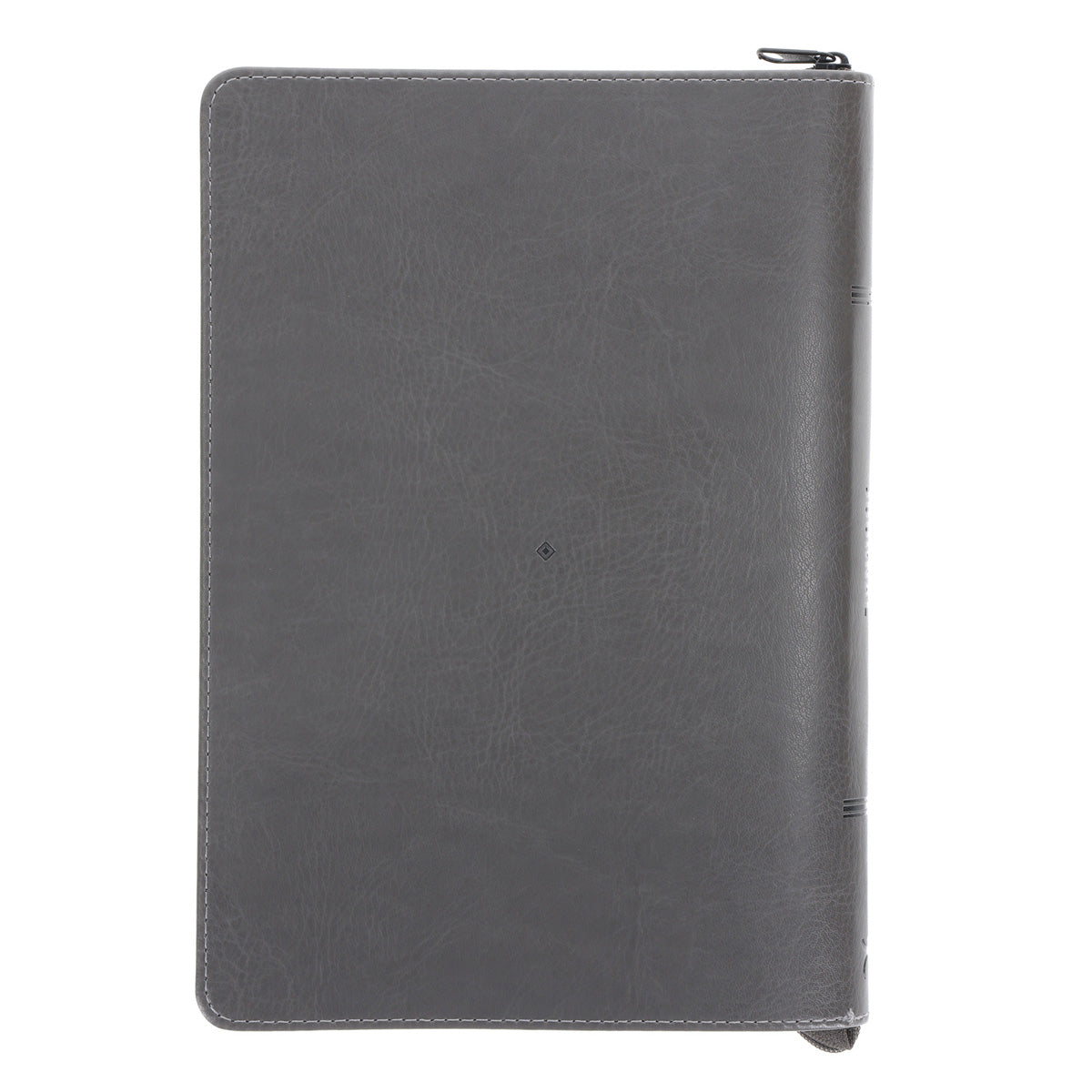 Seek the Lord & His Strength, Seek His Face Grey Faux leather Journal with Zipped Closure