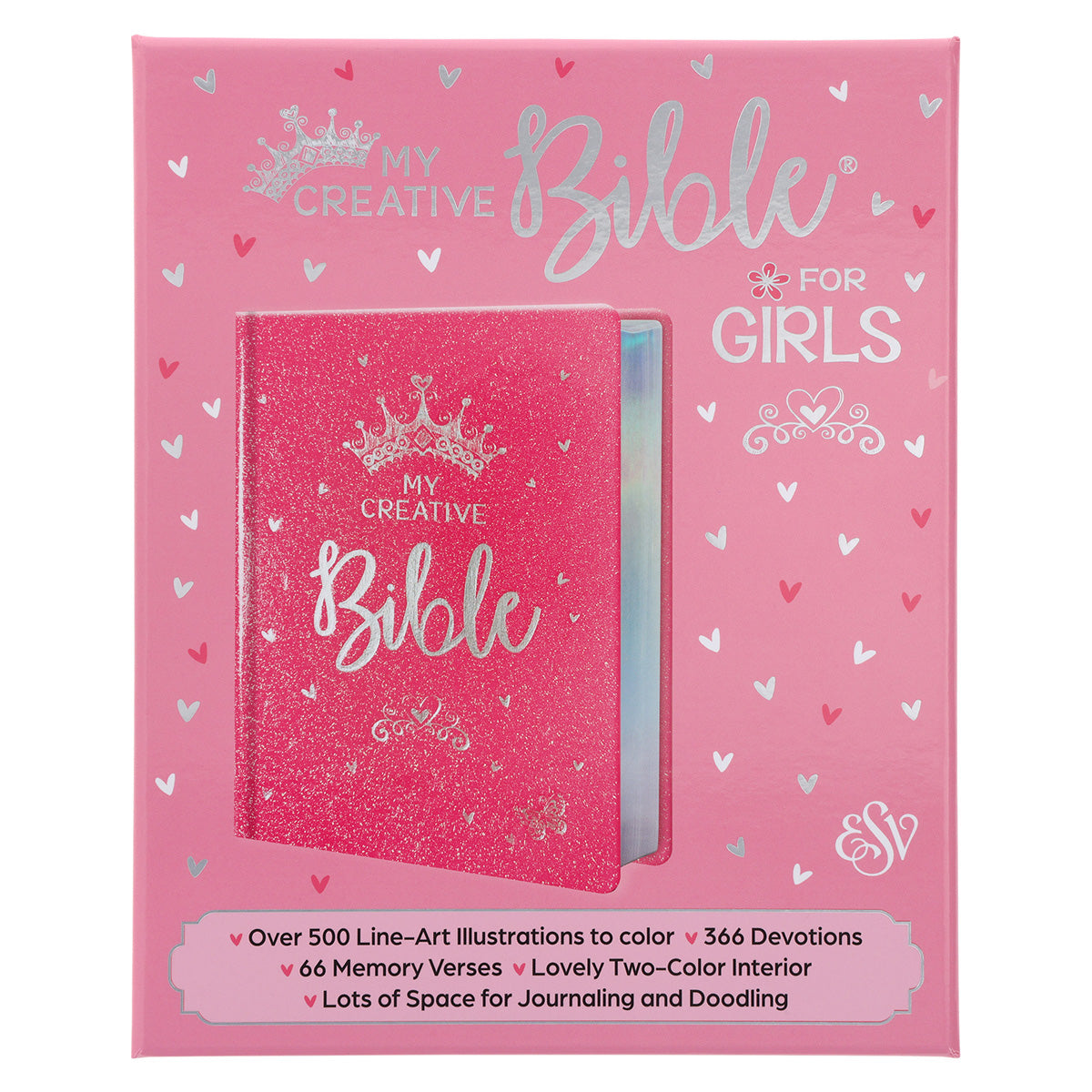 ESV Pink Glitter Hardcover My Creative Bible for Girls