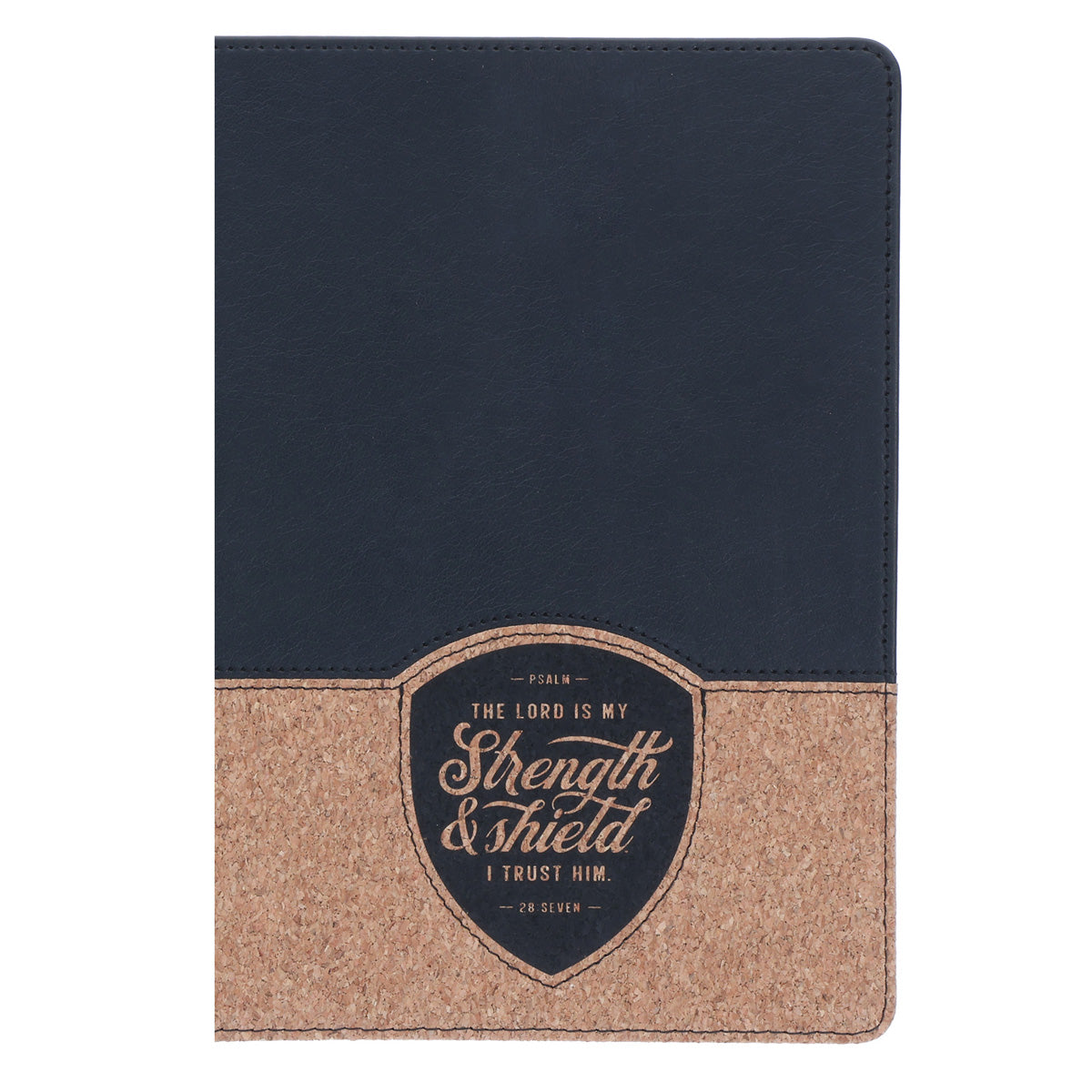 The Lord Is My Strength and Shield, I Trust Him Faux Leather Journal