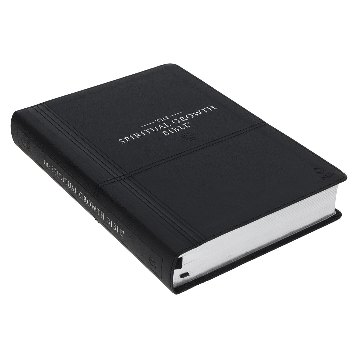 NLT Black Faux Leather Spiritual Growth Bible