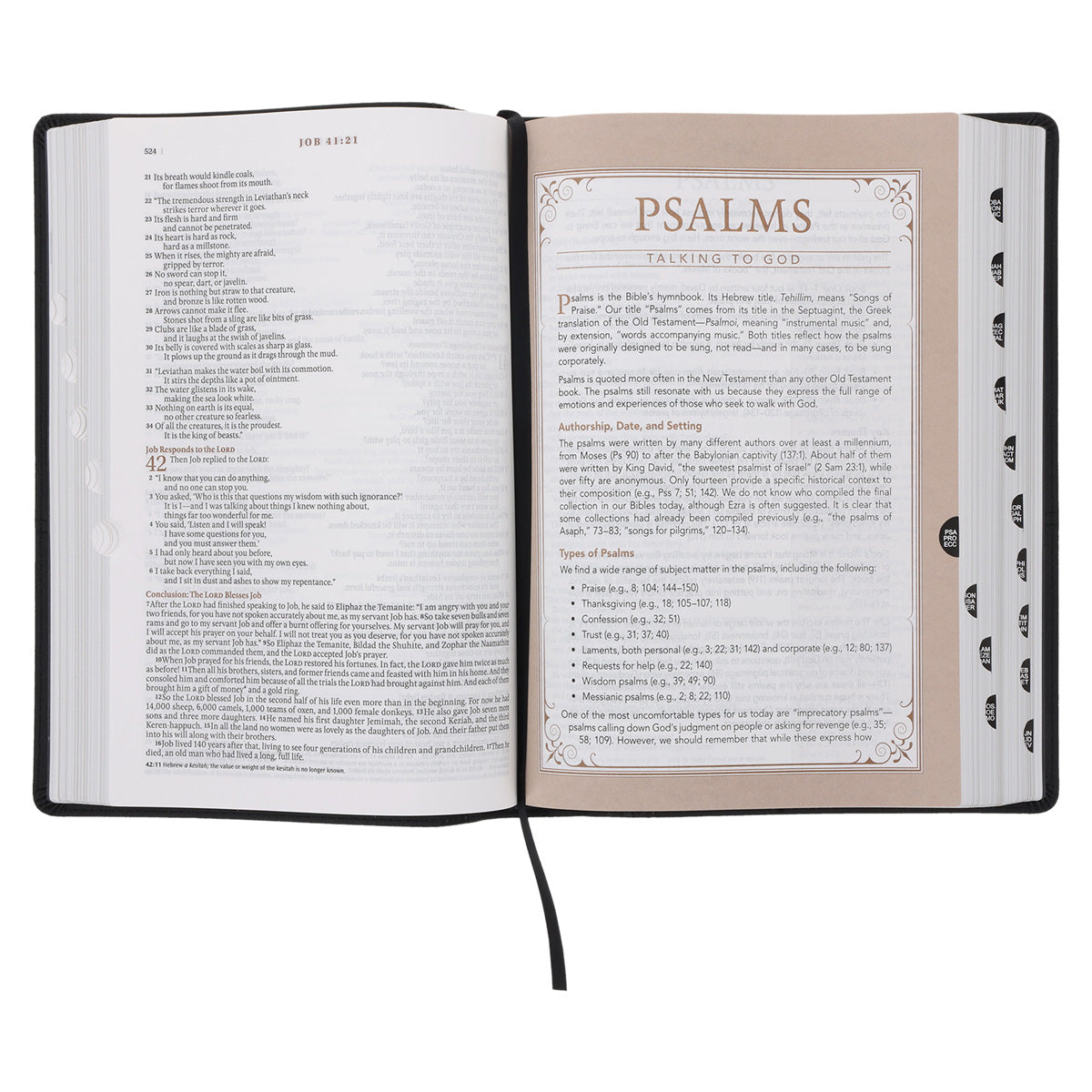 NLT Black Faux Leather Spiritual Growth Bible
