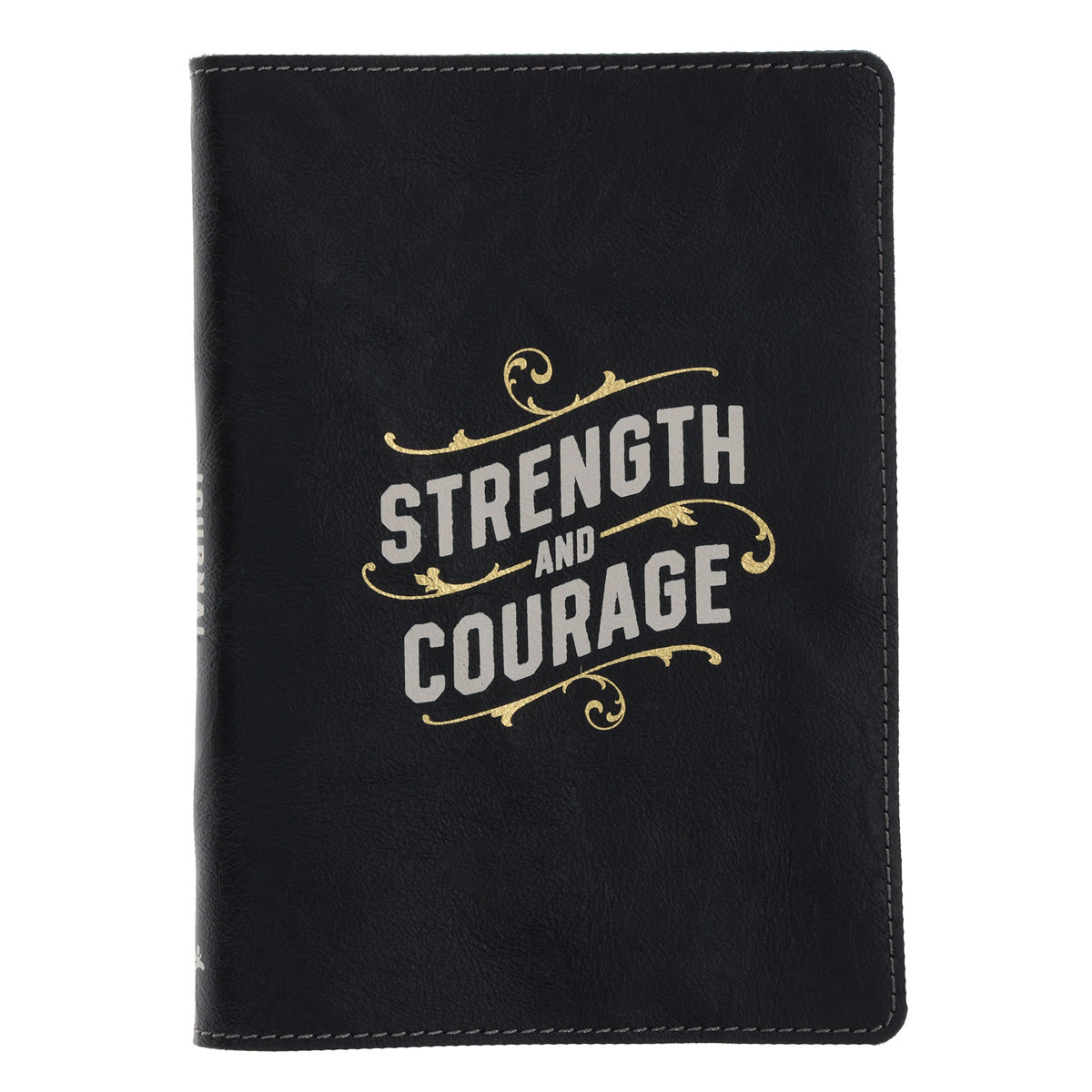 Strength and Courage Handy-Sized Genuine Leather Journal