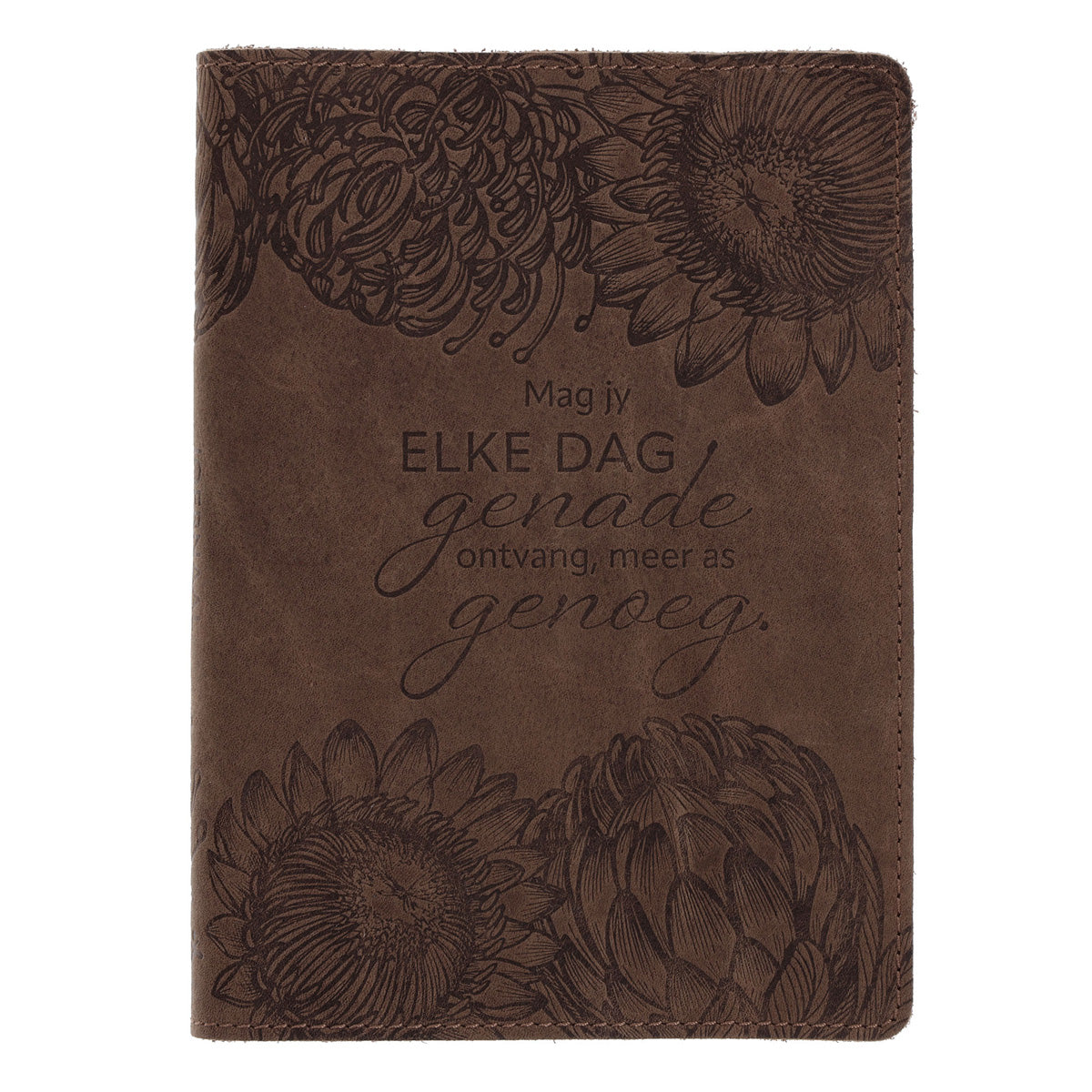 Mag Jy Elke Dag Genade Ontvang Afrikaans Handy-Sized Genuine Leather Journal