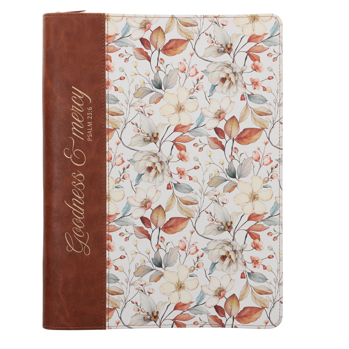 Goodness & Mercy A4 Faux Leather Journal with Zipped Closure