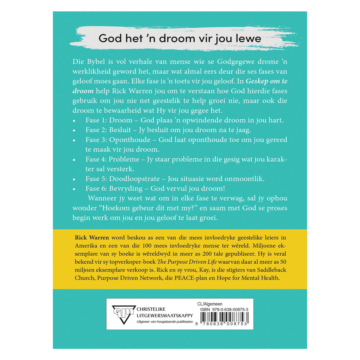 Geskep om te Droom: Die 6 fases wat God gebruik vir geloofsgroei (Sagteband)