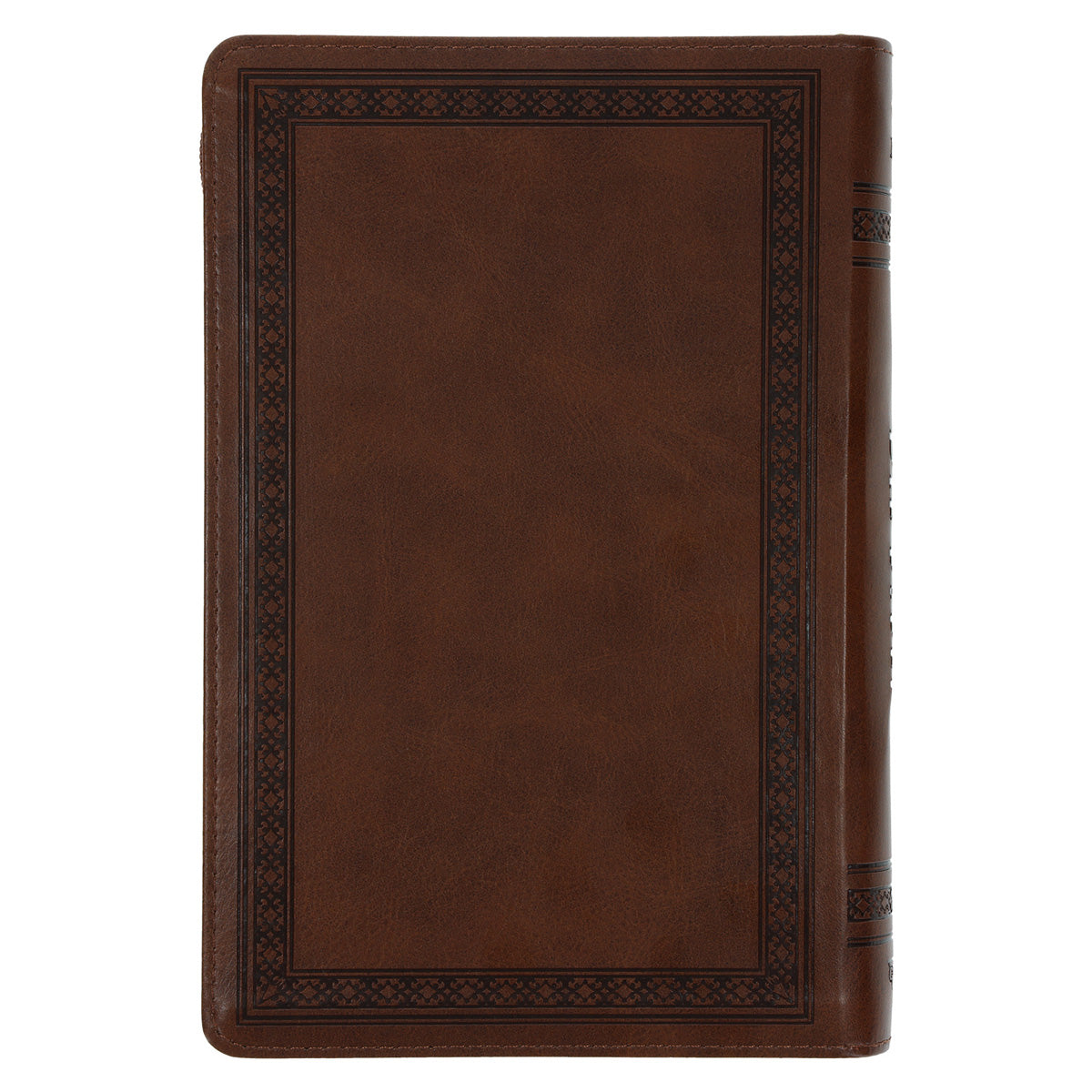 NLV Taan Bruin Kunsleer Standaard Bybel met Ritssluiter en Duimgrepe