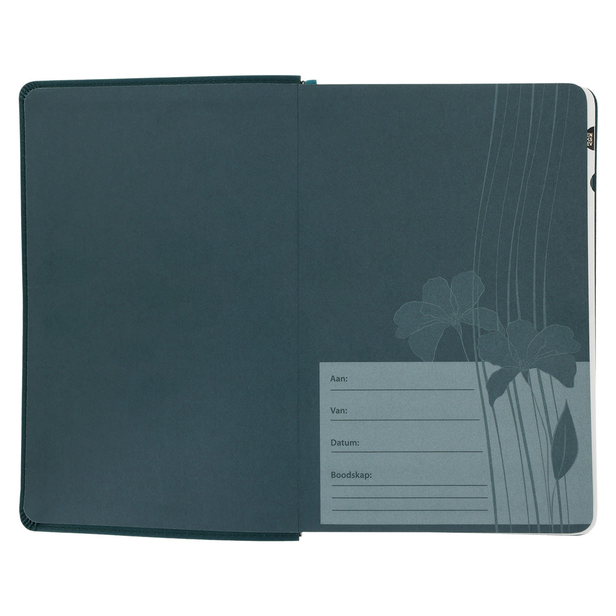 NLV Olyfgroen Met Goue Blomme Kunsleer Standaard Bybel Met Duimgrepe