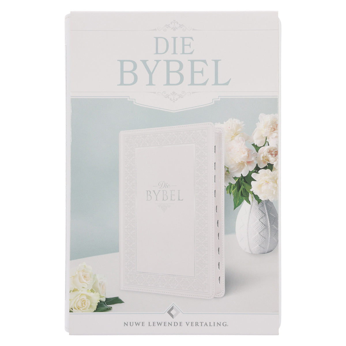 NLV Wit Kunsleer Mnr & Mev Geskenkbybel met Duimgrepe