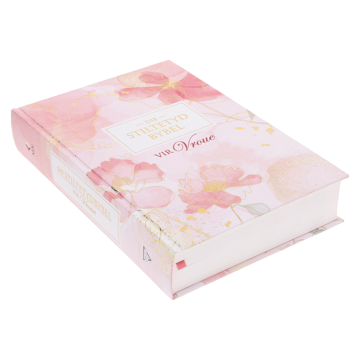 NLV Pienk Blomme Hardeband Stiltetydbybel vir Vroue