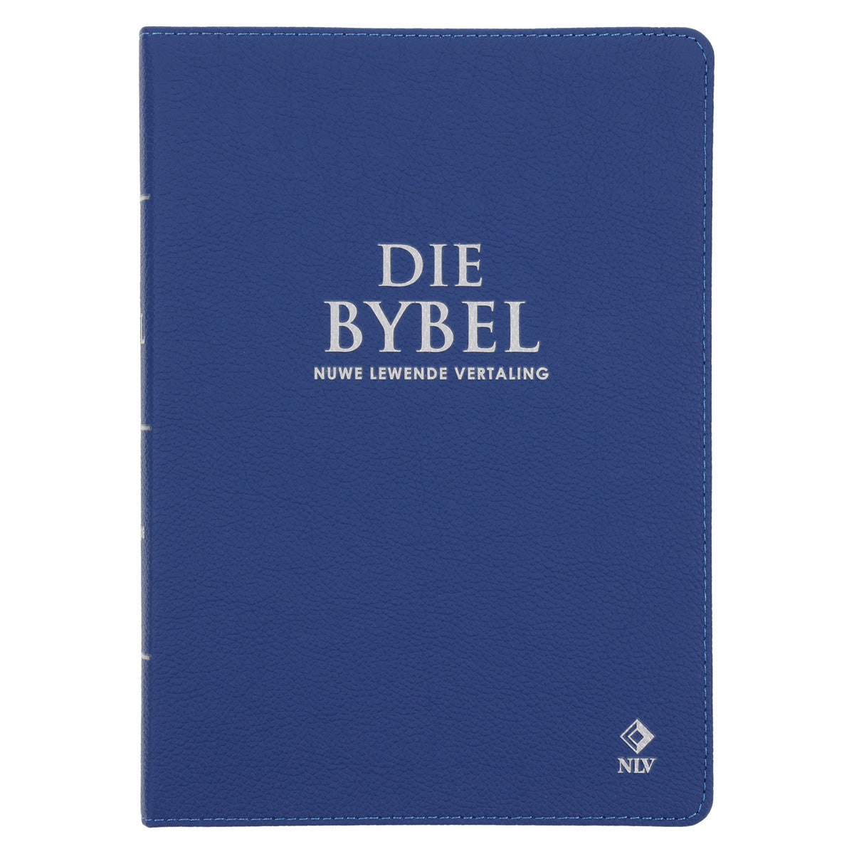 NLV Koningsblou Egte Leer Grootdruk Bybel