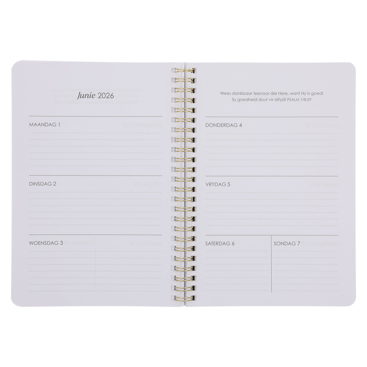 2026 Dagboek - Dagbeplanner - Ek Weet Wat Ek vir Julle Beplan - Ringbind