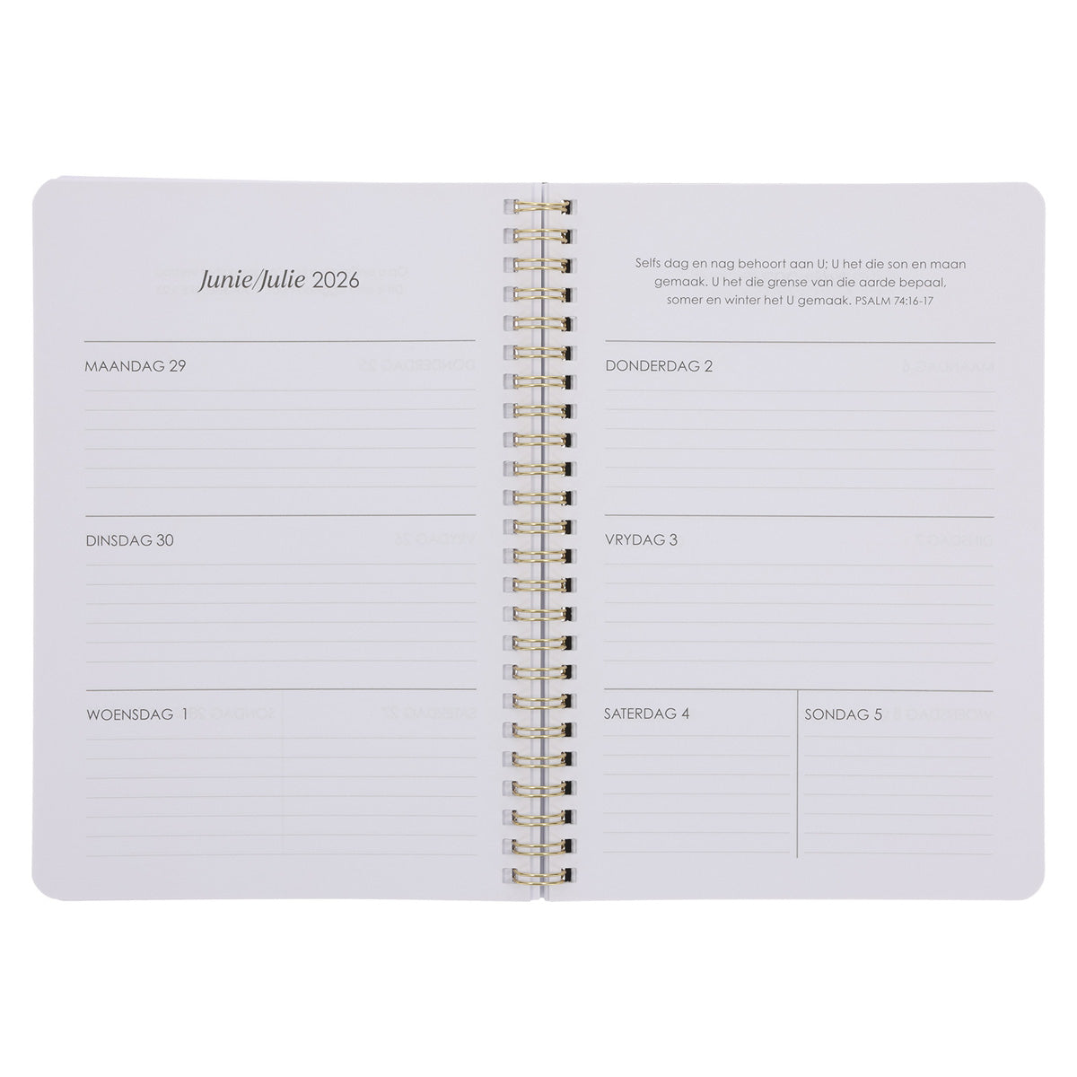 2026 Dagboek - Dagbeplanner - Ek Weet Wat Ek vir Julle Beplan - Ringbind