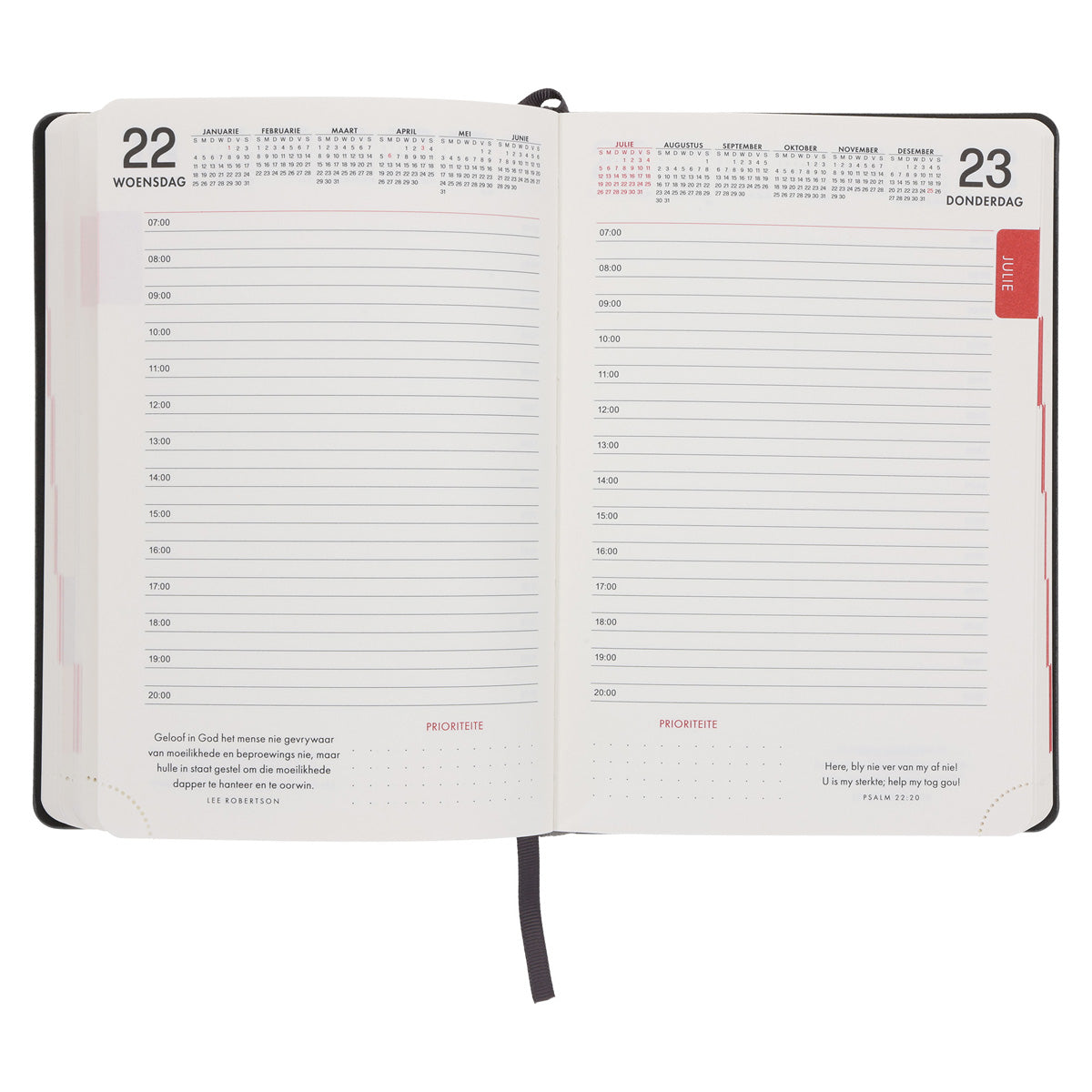 2026 Dagboek - Chronos Dagbeplanner - Grys Kunsleer