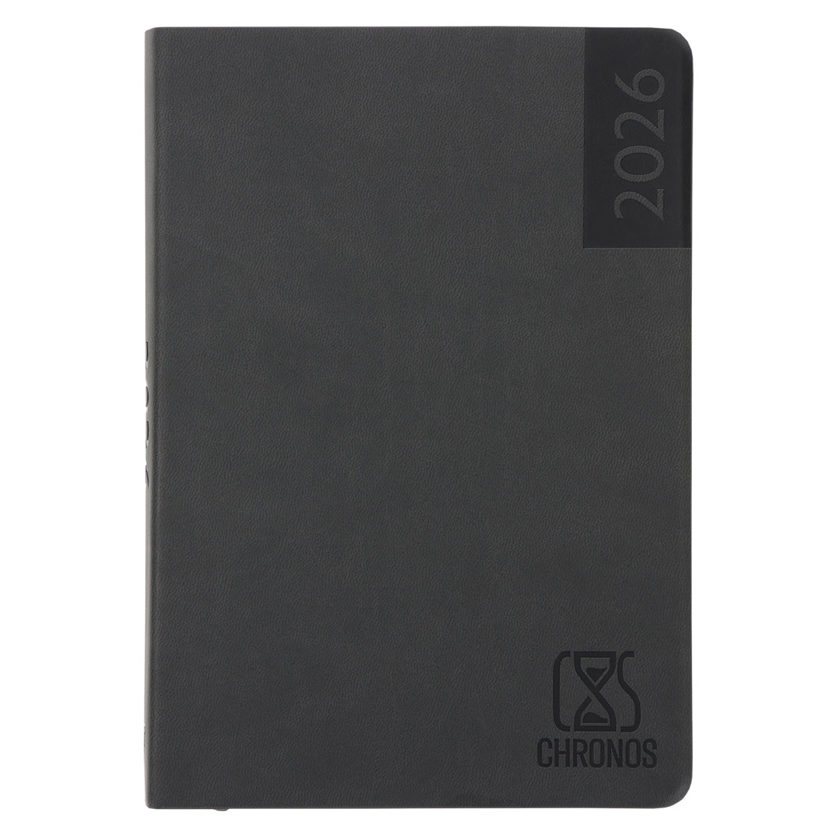 2026 Dagboek - Chronos Dagbeplanner - Grys Kunsleer