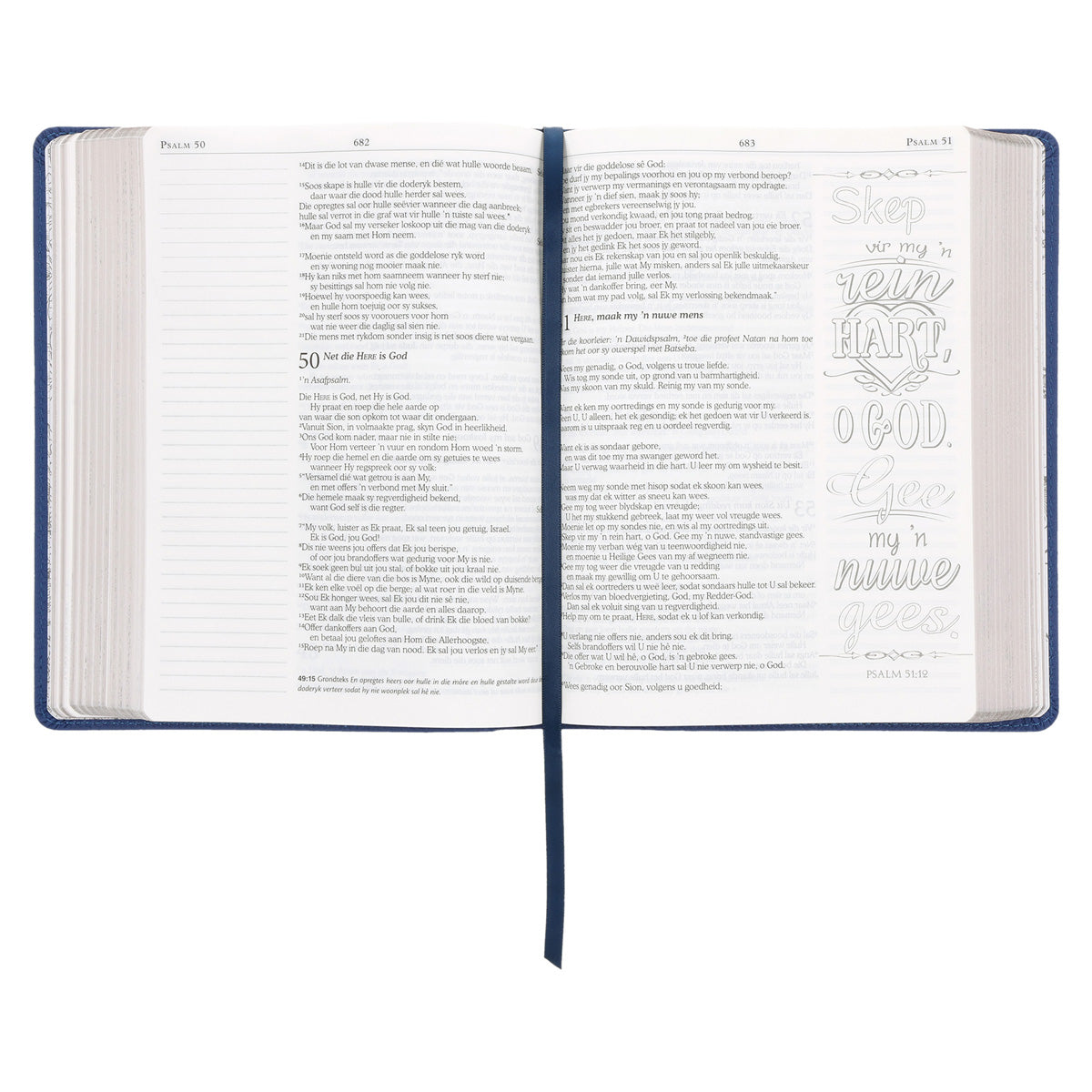 NLV Koningsblou Egte Leer My Kreatiewe Joernaal-Bybel