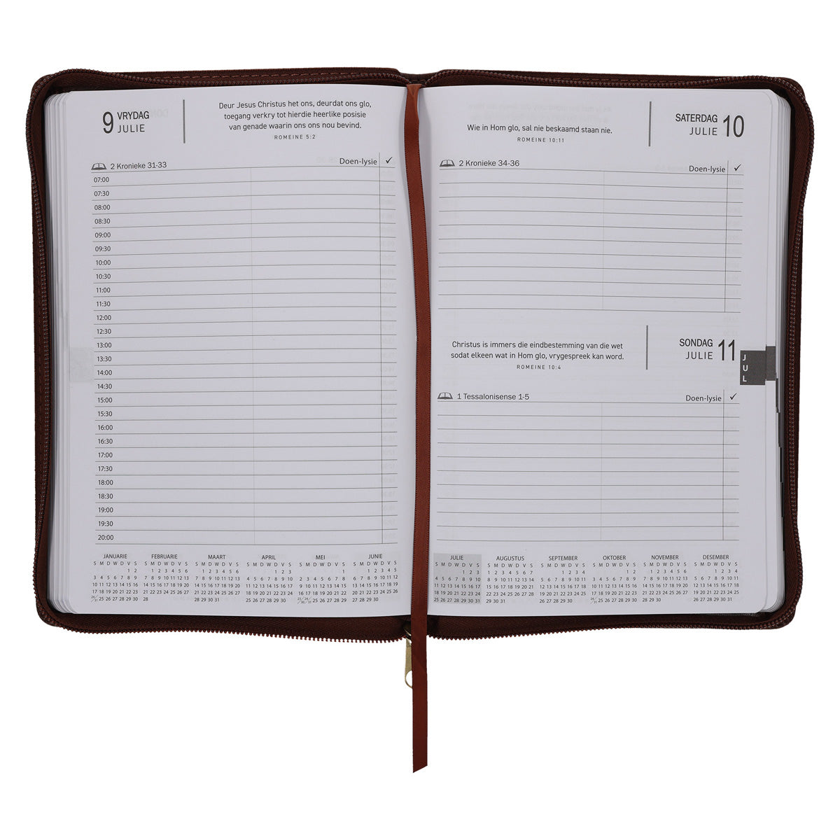 2027 Dagboek - Professionele Jaarbeplanner - Ek Weet Wat Ek vir Julle Beplan - Kunsleer met Rits
