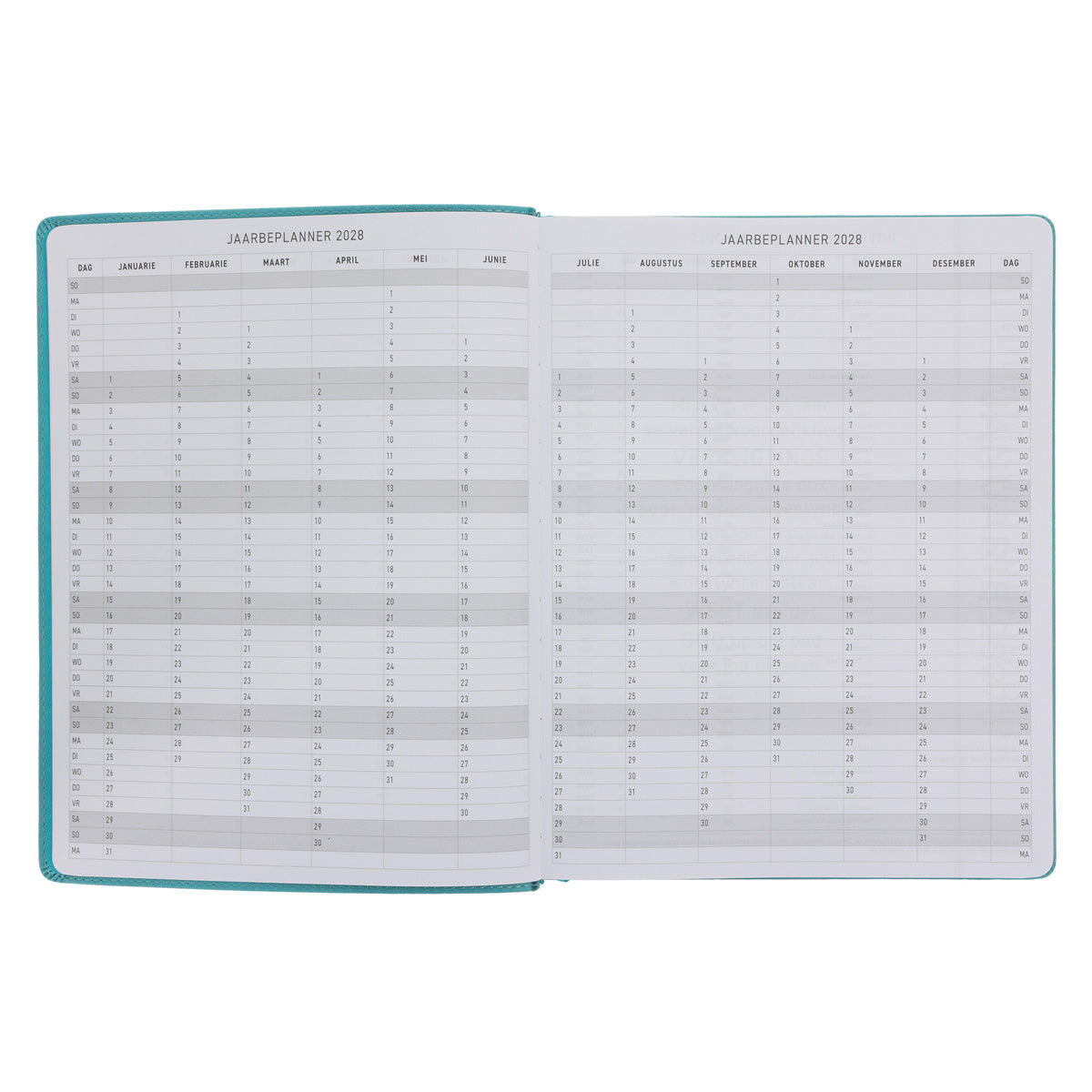 2027 A4 Dagboek - Professionele Jaarbeplanner - Wees Stil en Weet - Kunsleer