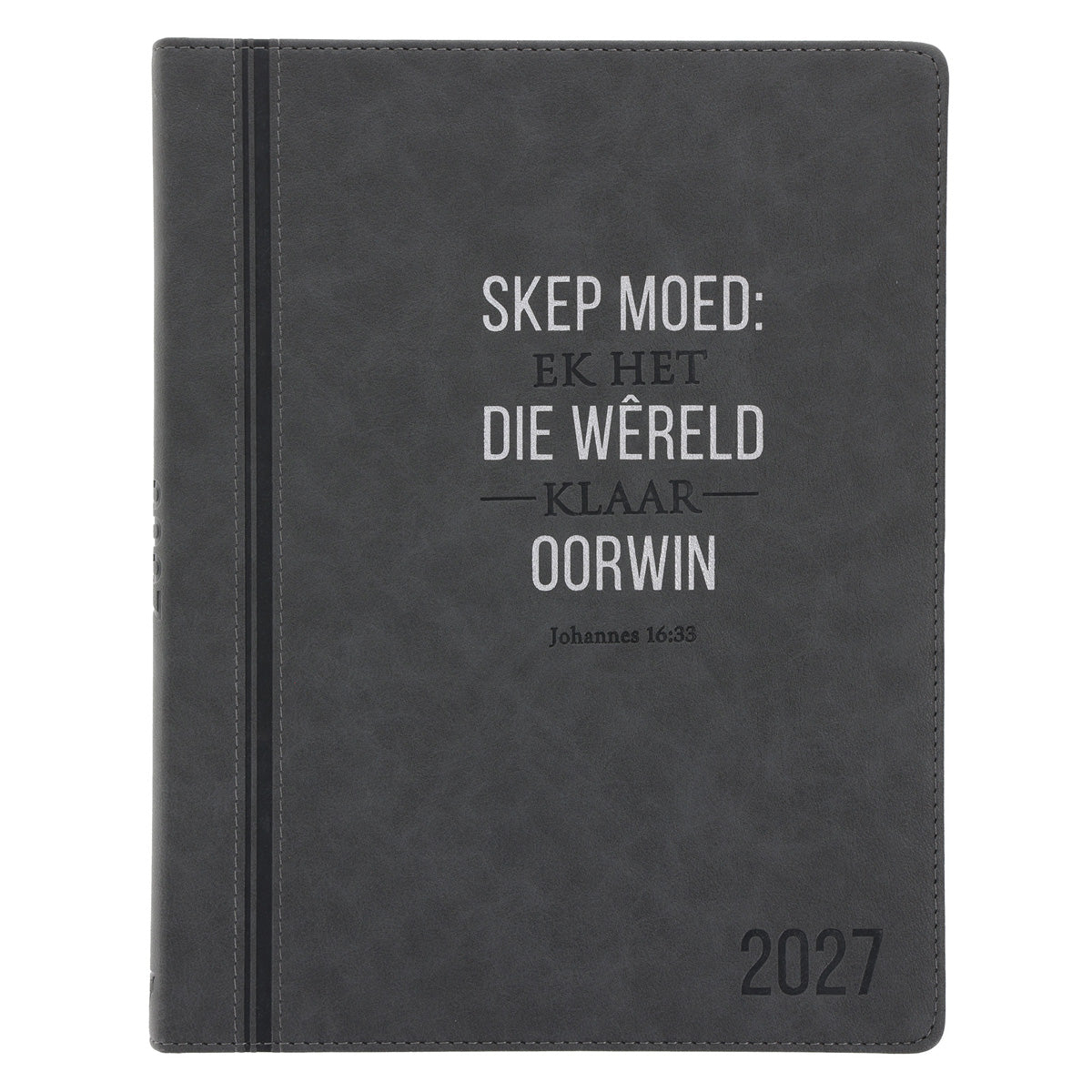 2027 A4 Dagboek - Professionele Jaarbeplanner - Skep Moed - Kunsleer