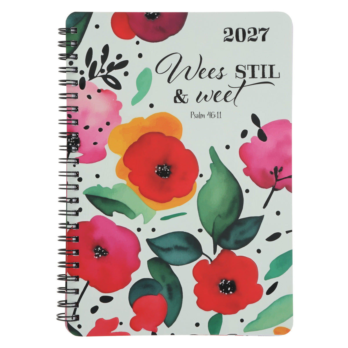 2027 Dagboek - Dagbeplanner - Wees Stil en Weet - Ringbind