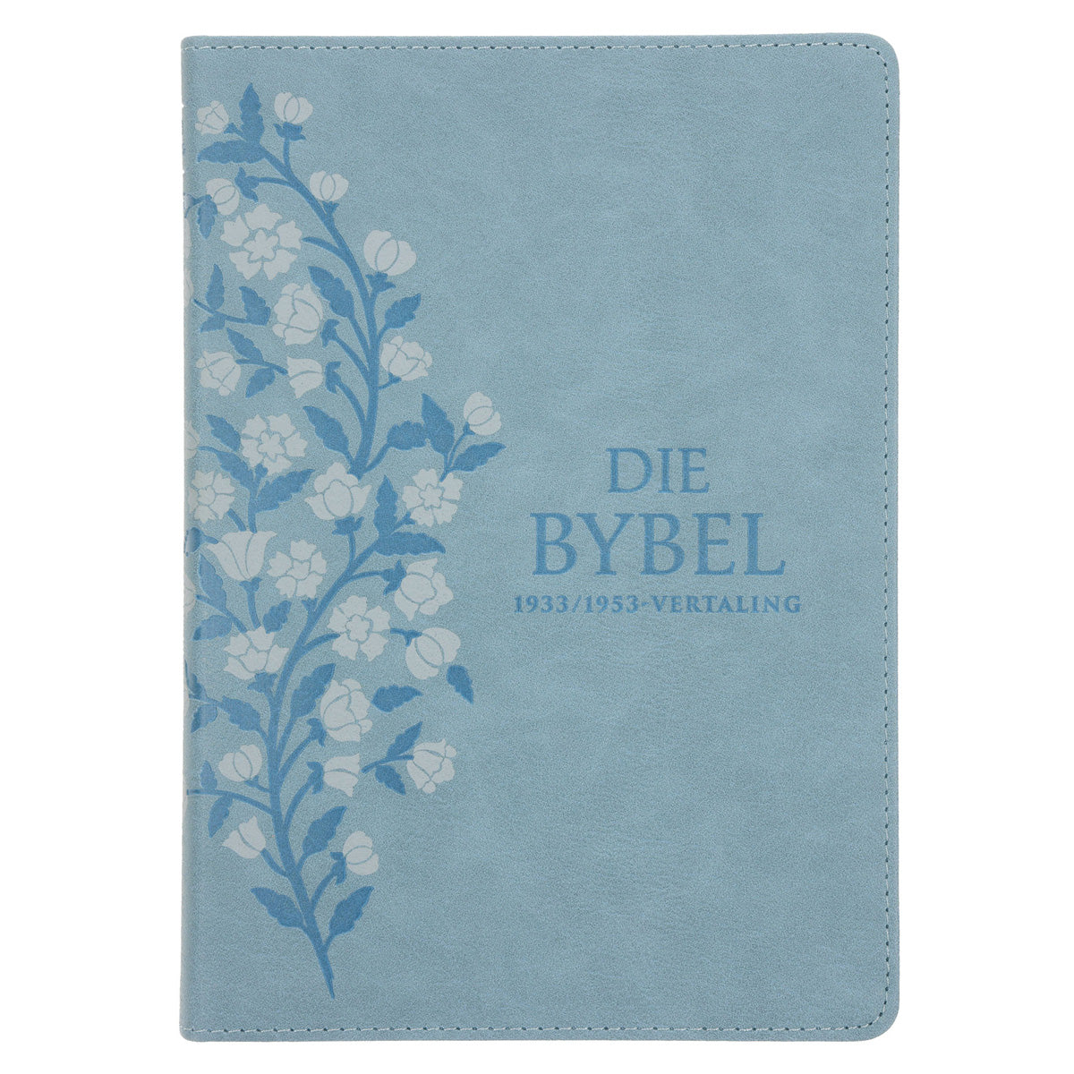Afrikaans 1933/1953 Vertaling Ligblou met Blomme Kunsleer Bybel Grootdruk