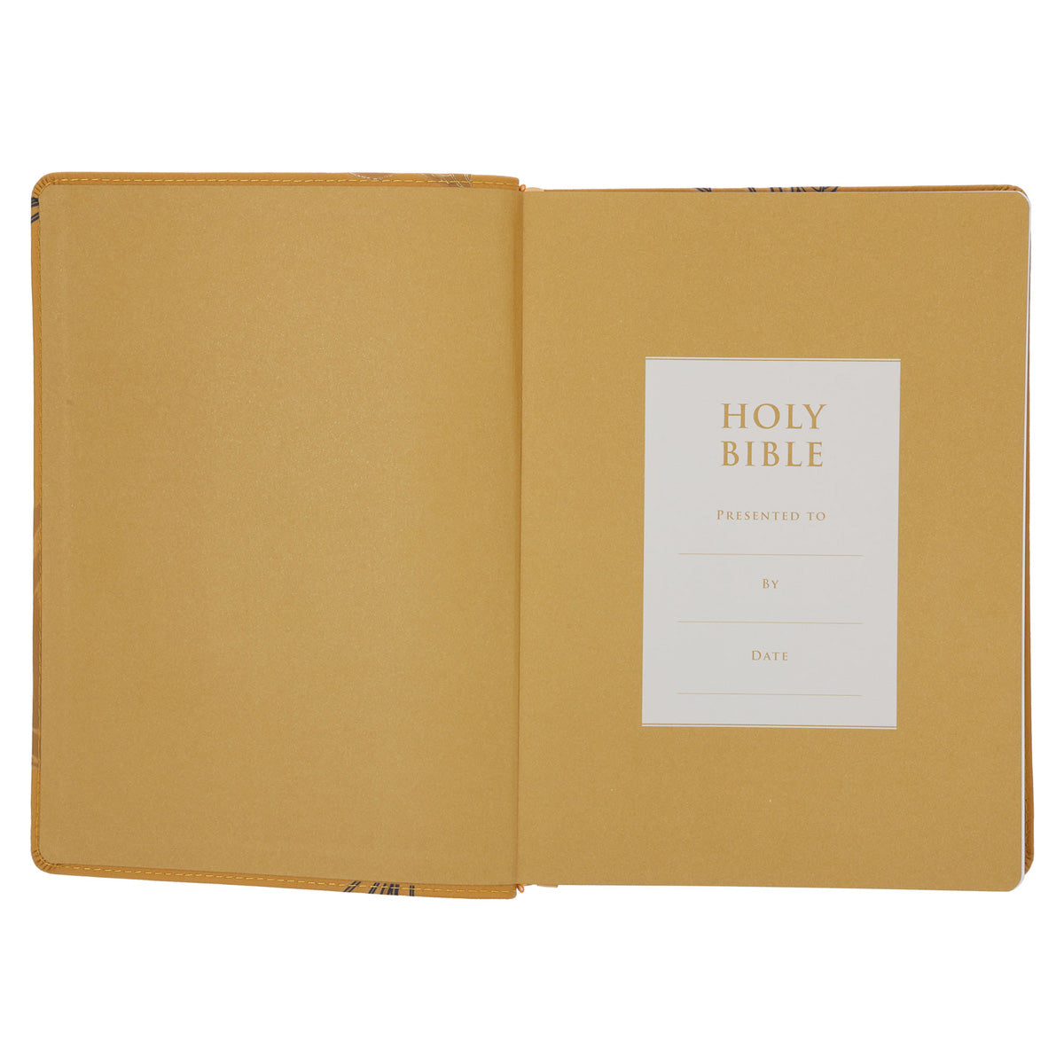 NLT Mustard Bird of Paradise Genuine Leather Bible Large Print