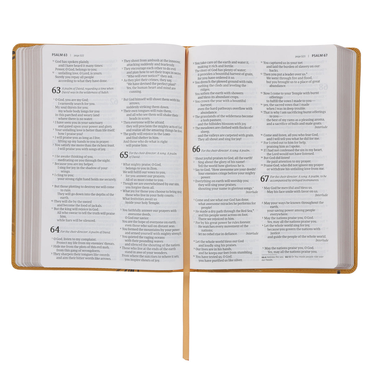 NLT Mustard Bird of Paradise Genuine Leather Bible Large Print