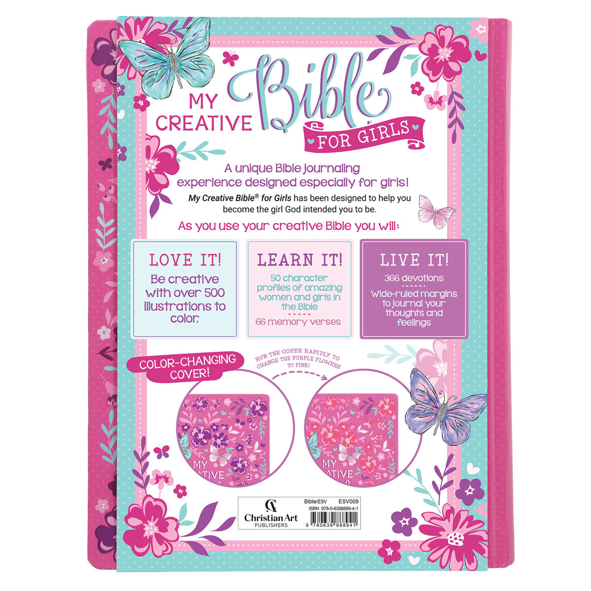ESV Pink Color-Changing Hardcover My Creative Bible for Girls