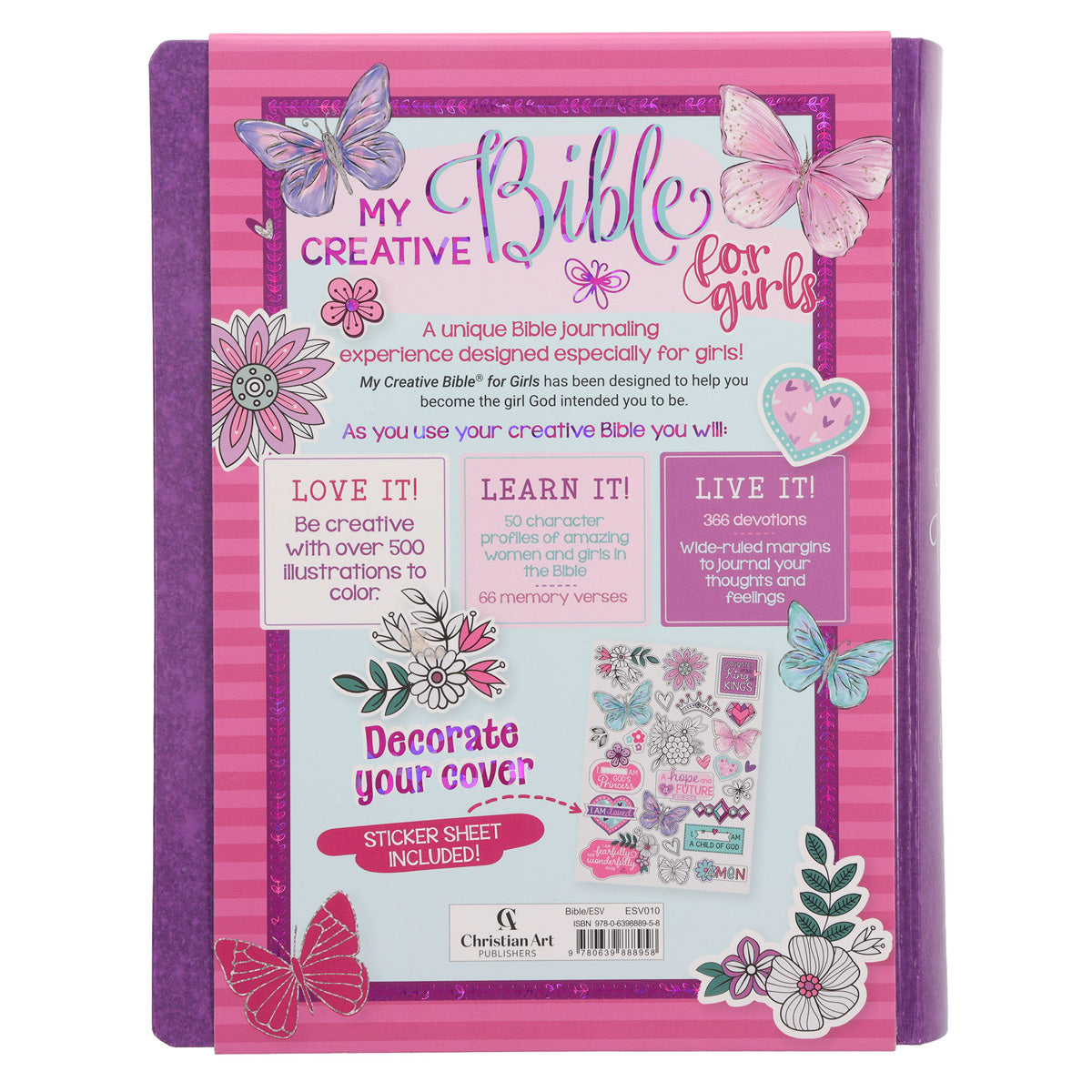 ESV Purple Stickers Hardcover My Creative Bible for Girls