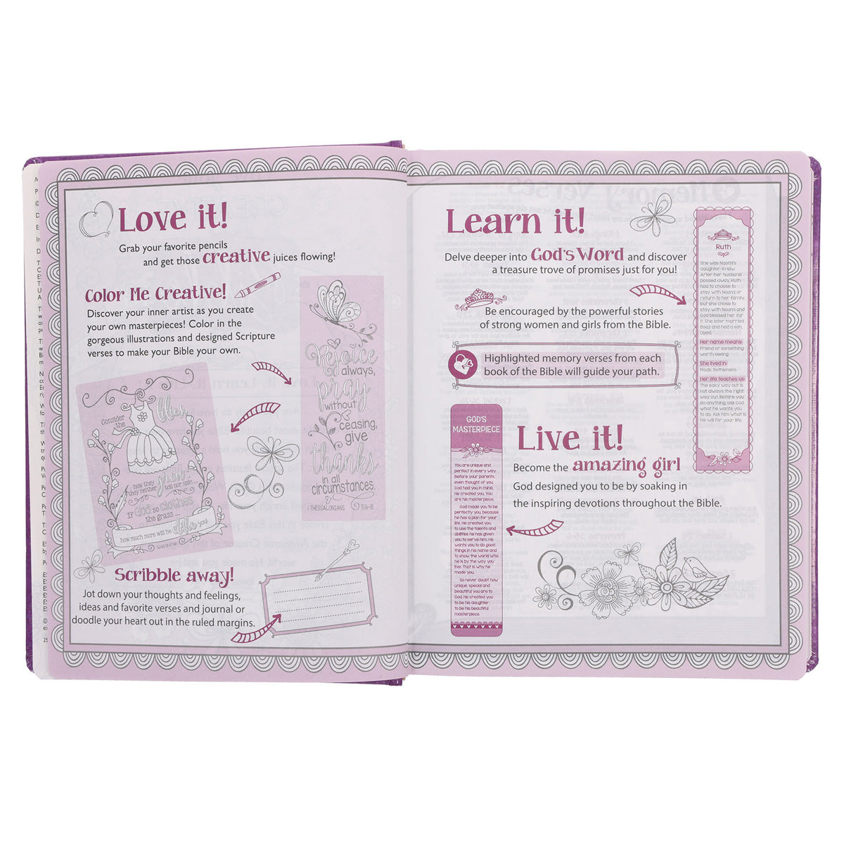 ESV Purple Stickers Hardcover My Creative Bible for Girls