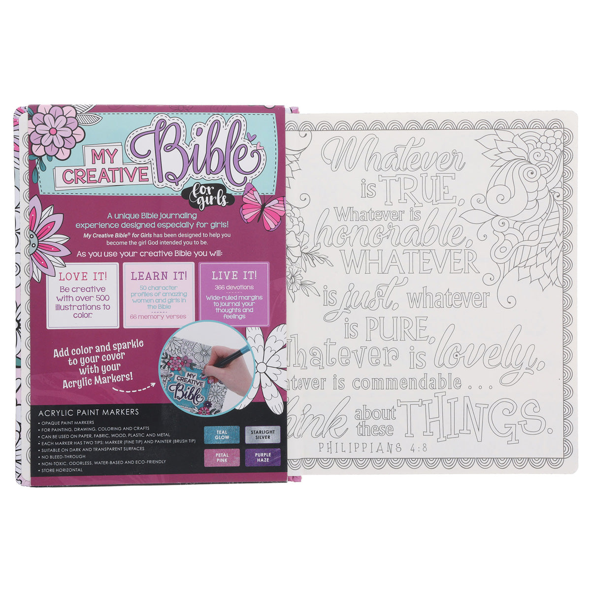 ESV Pink Coloring Hardcover My Creative Bible for Girls