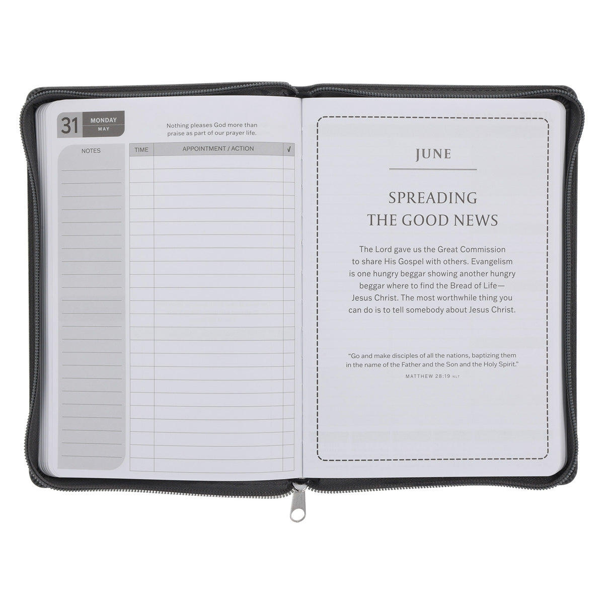 2027 Angus Buchan Diary - Daily Planner - Walk by Faith - Faux Leather with Zip