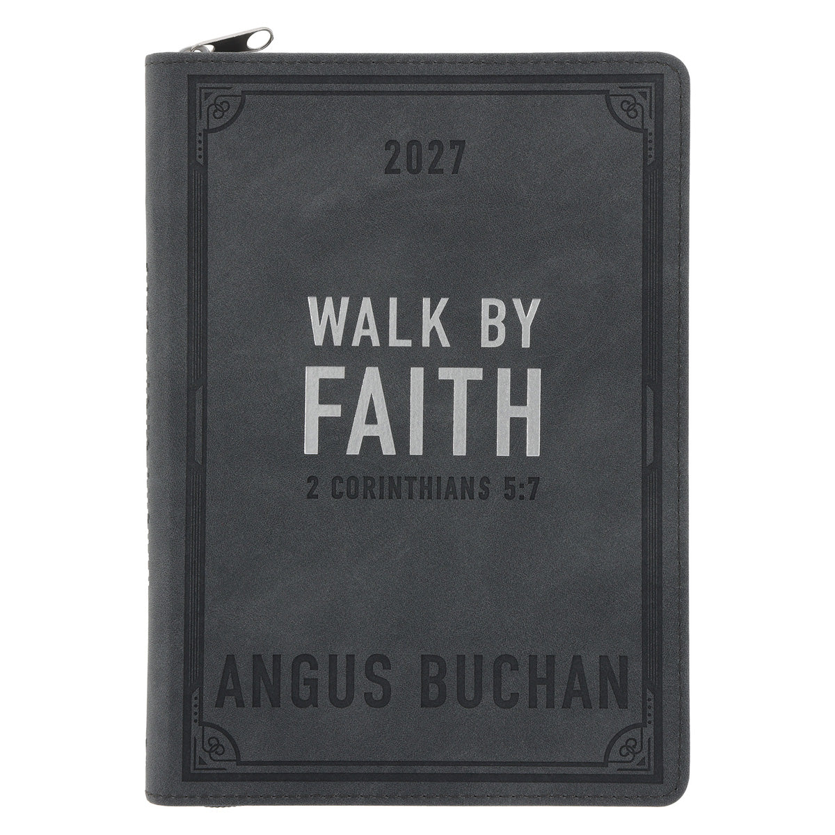 2027 Angus Buchan Diary - Daily Planner - Walk by Faith - Faux Leather with Zip
