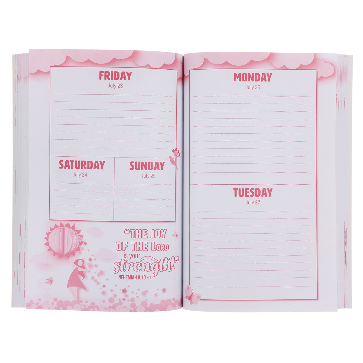 2027 School Diary - Daily Planner for Girls with Bible Verses to Colour - Paperback