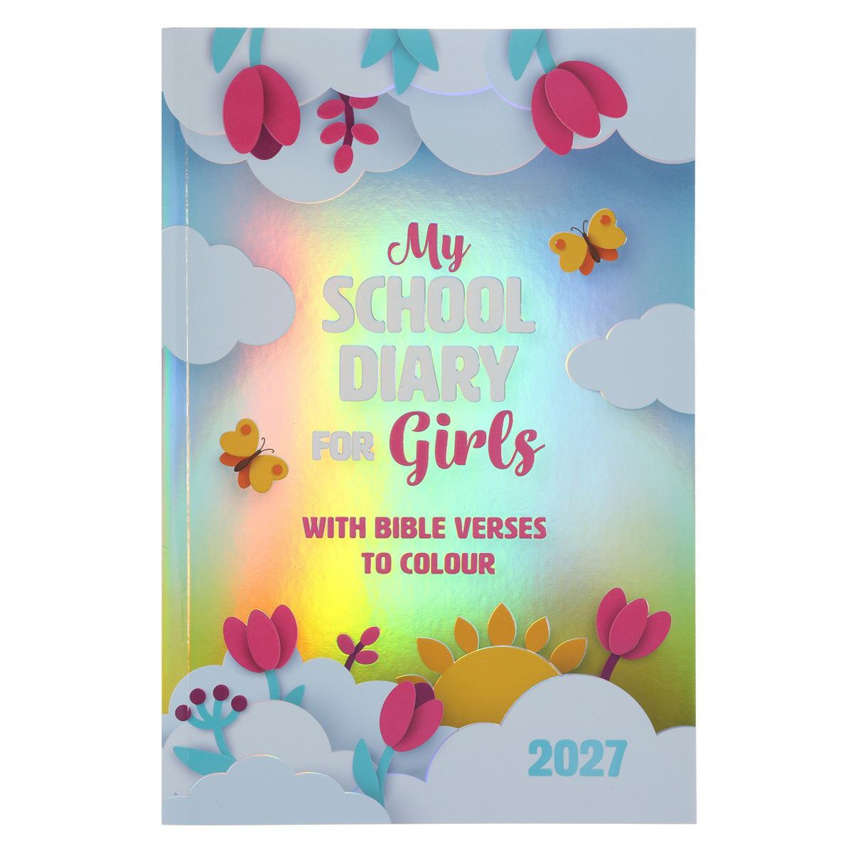 2027 School Diary - Daily Planner for Girls with Bible Verses to Colour - Paperback