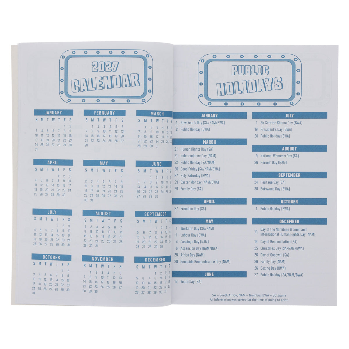 2027 School Diary - Daily Planner for Boys with Bible Verses to Colour - Paperback