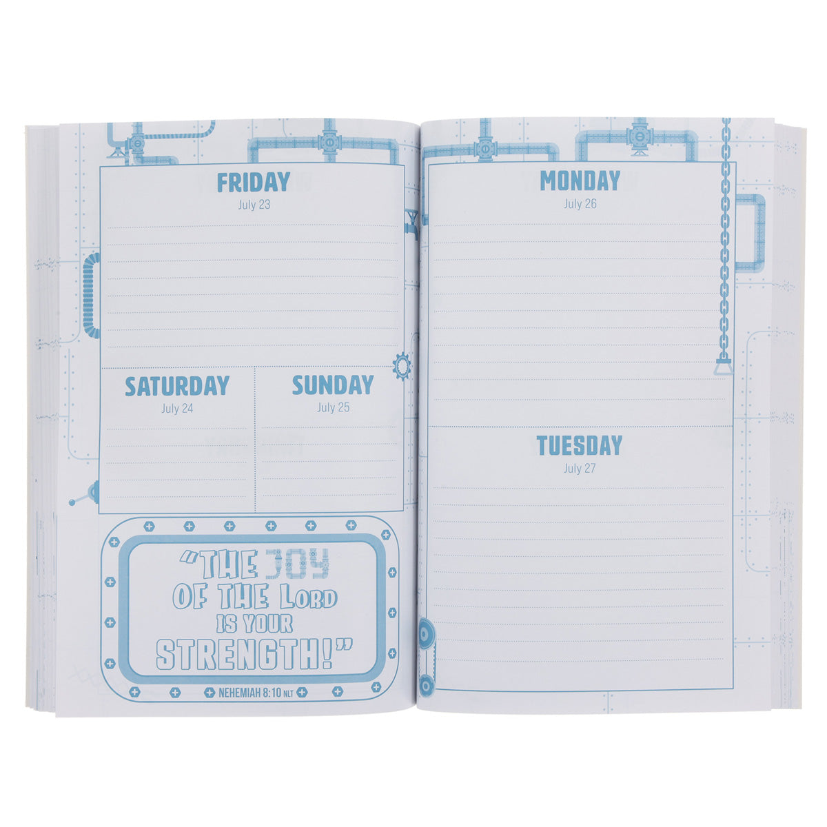 2027 School Diary - Daily Planner for Boys with Bible Verses to Colour - Paperback