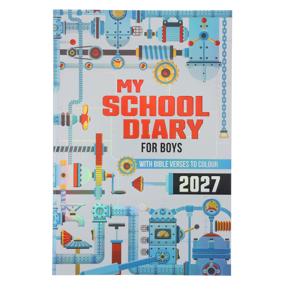 2027 School Diary - Daily Planner for Boys with Bible Verses to Colour - Paperback