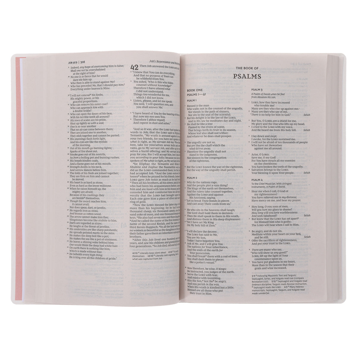NKJV Pink Imitation Leather Gift & Award Bible Red Letter Comfort Print