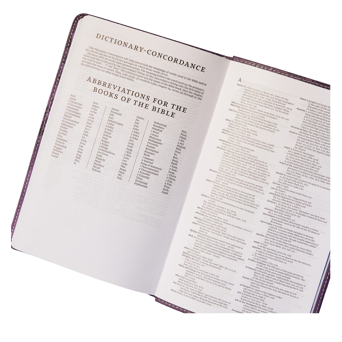 NKJV Purple Faux Leather Deluxe Gift Bible Red Letter Comfort Print