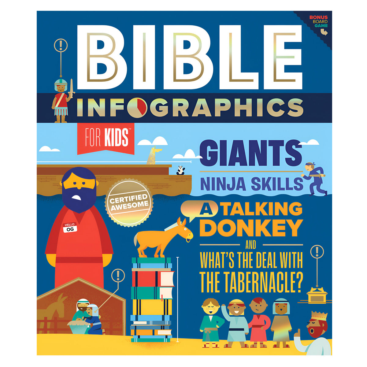Bible Infographics for Kids: Giants, Ninja Skills, a Talking Donkey HC
