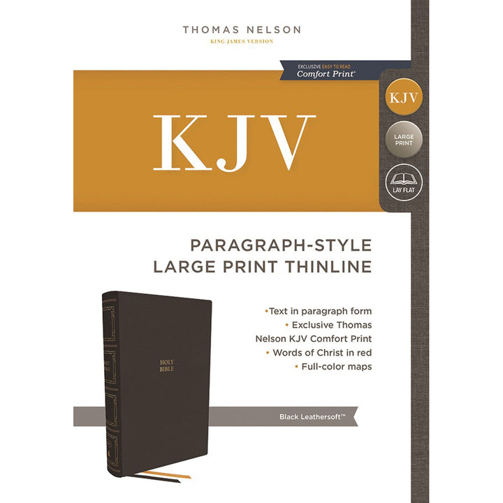 KJV Thinline Paragraph-Style Bib Red Letter Black (Comfort Print)(IM)
