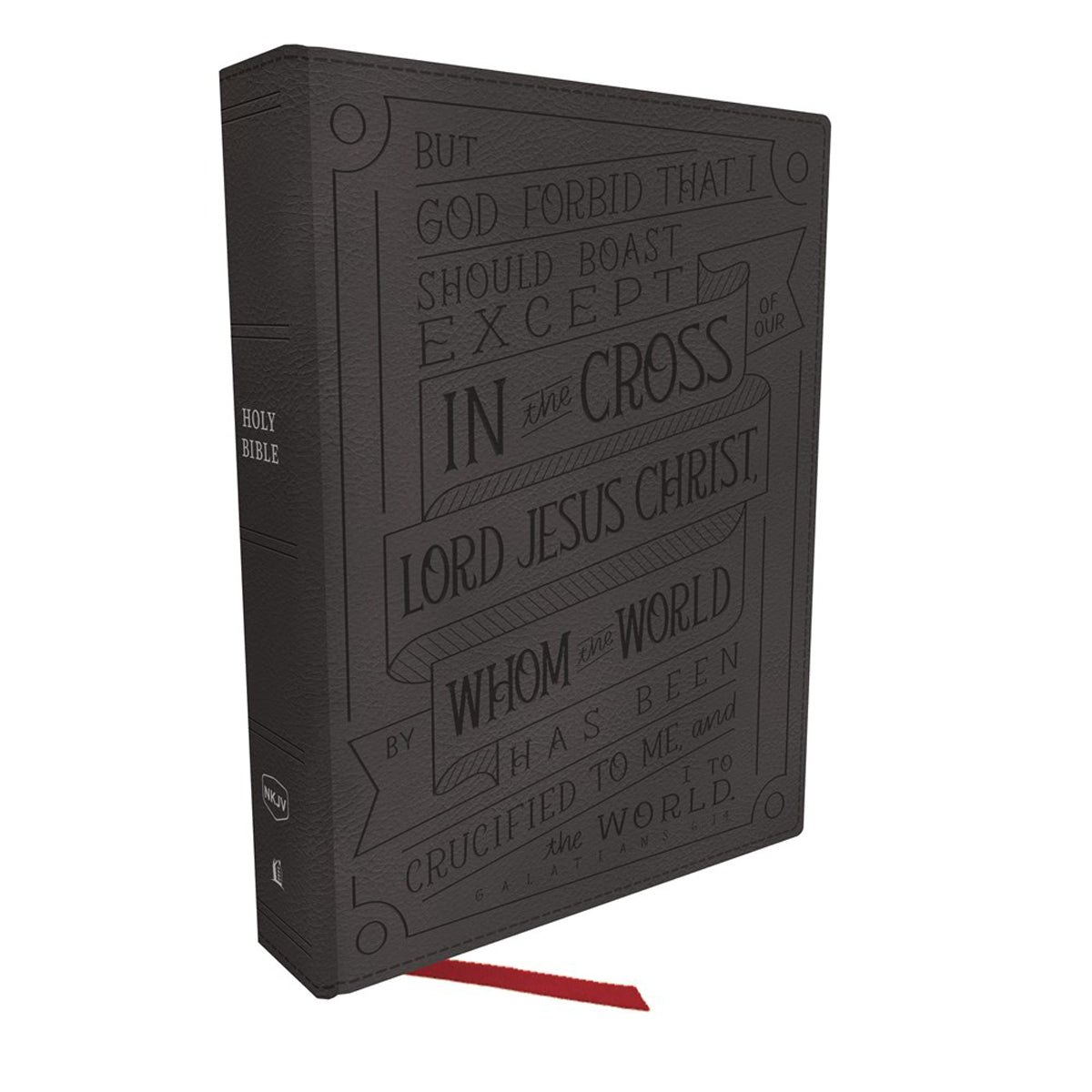 NKJV Journal Reference Bible Ed Gray (Comfort Print)(Verse Art Cover Collection)(Imitation Leather)