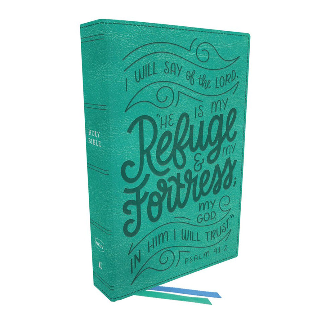 NKJV Thinline Bible Youth Edition Teal (Comfort Print)(Verse Art Cover)(Imitation Leather)